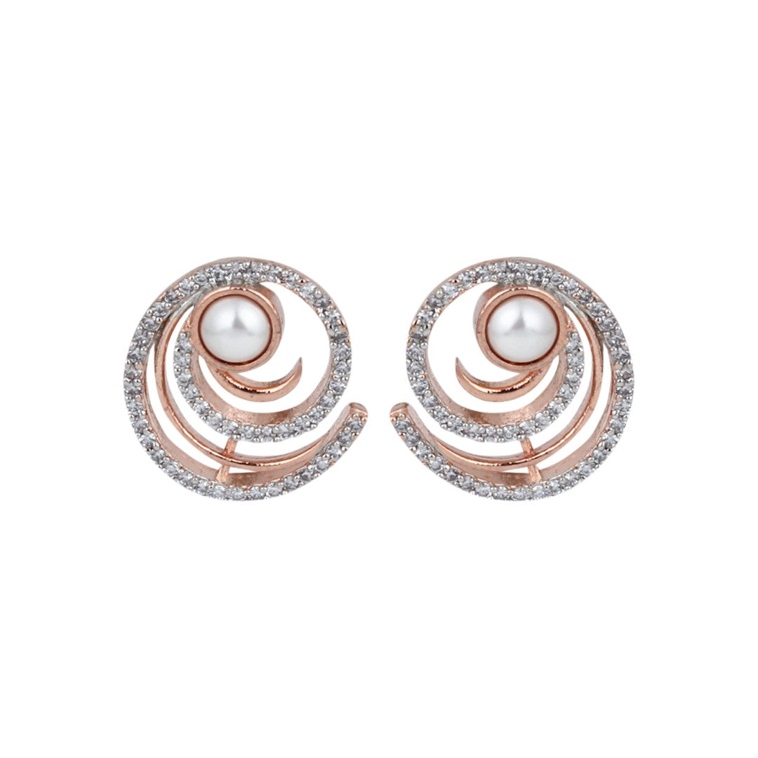Rose Gold plated Circular Studs