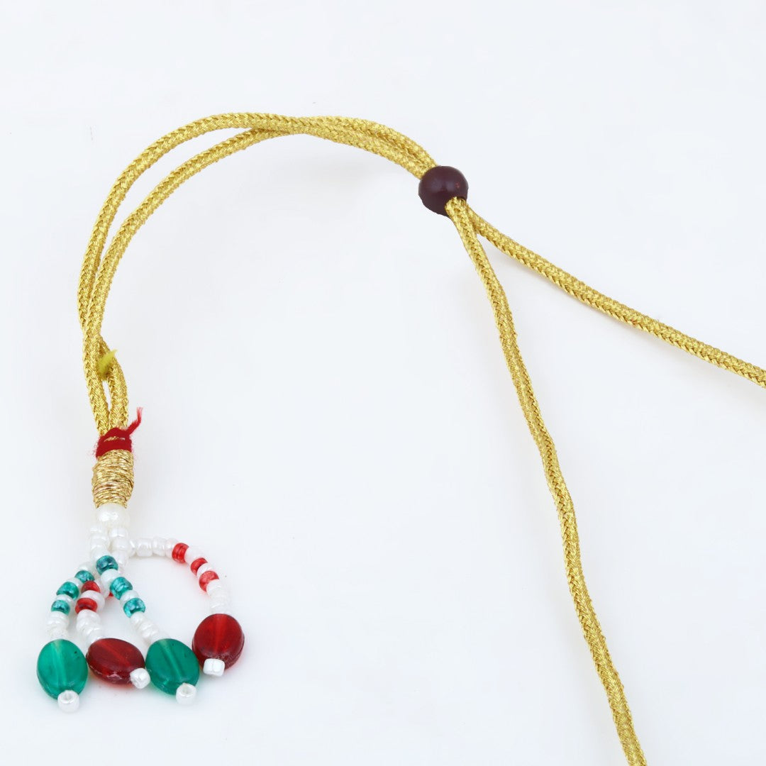 Ruby Royale Double-Layer Gold-Tone Necklace & Earrings Set