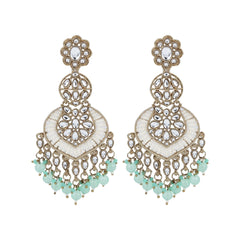 Gold plated & Meenakari Chandbali Mint