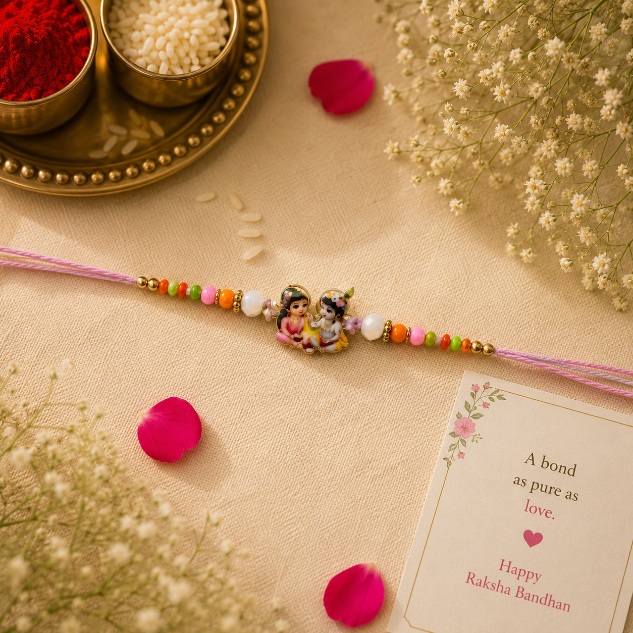 Bal Krishna Rakhi Set of 2