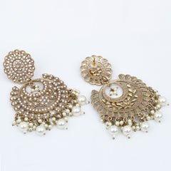 Circular Contemporary Chandbali - Gold