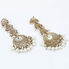Circle Long drop Earring -  Gold
