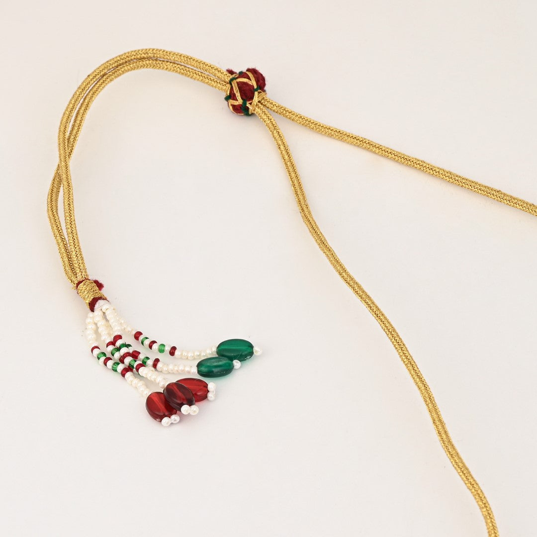 Red  Necklace set with jhumka earrings