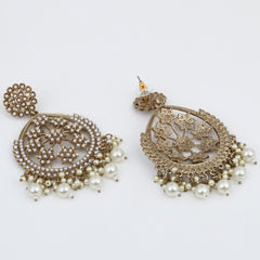 Gold-Plated Floral Motif Earrings