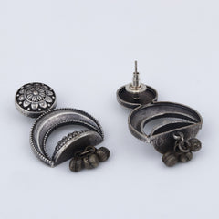 Silver Oxydised finish Drop earring