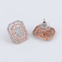 Rose Gold plated Square Studs