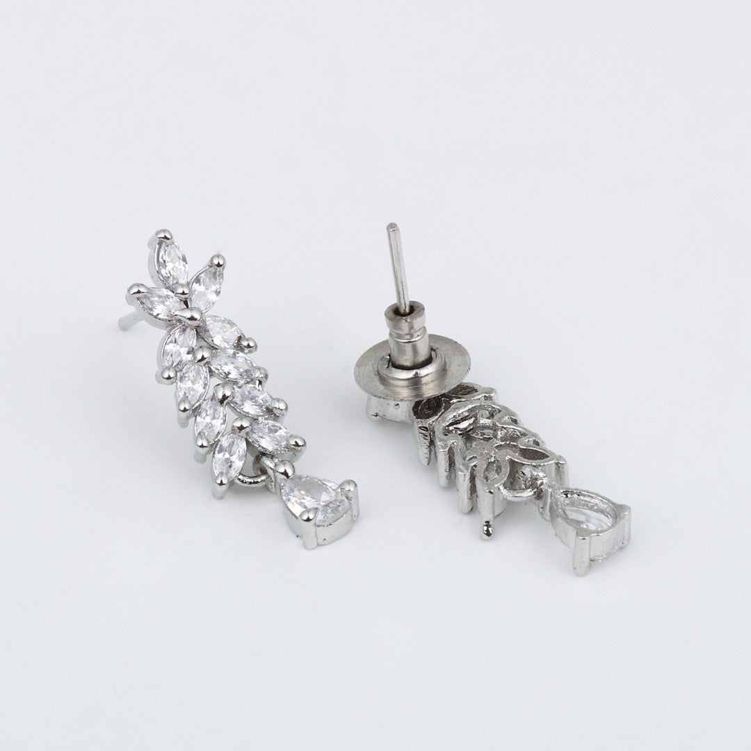 Silver-Tone Teardrop Necklace Set
