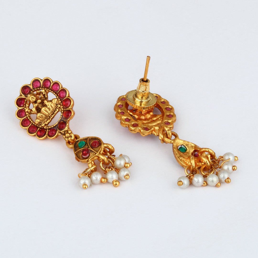 Traditional Lakshmi Pendant Necklace Set
