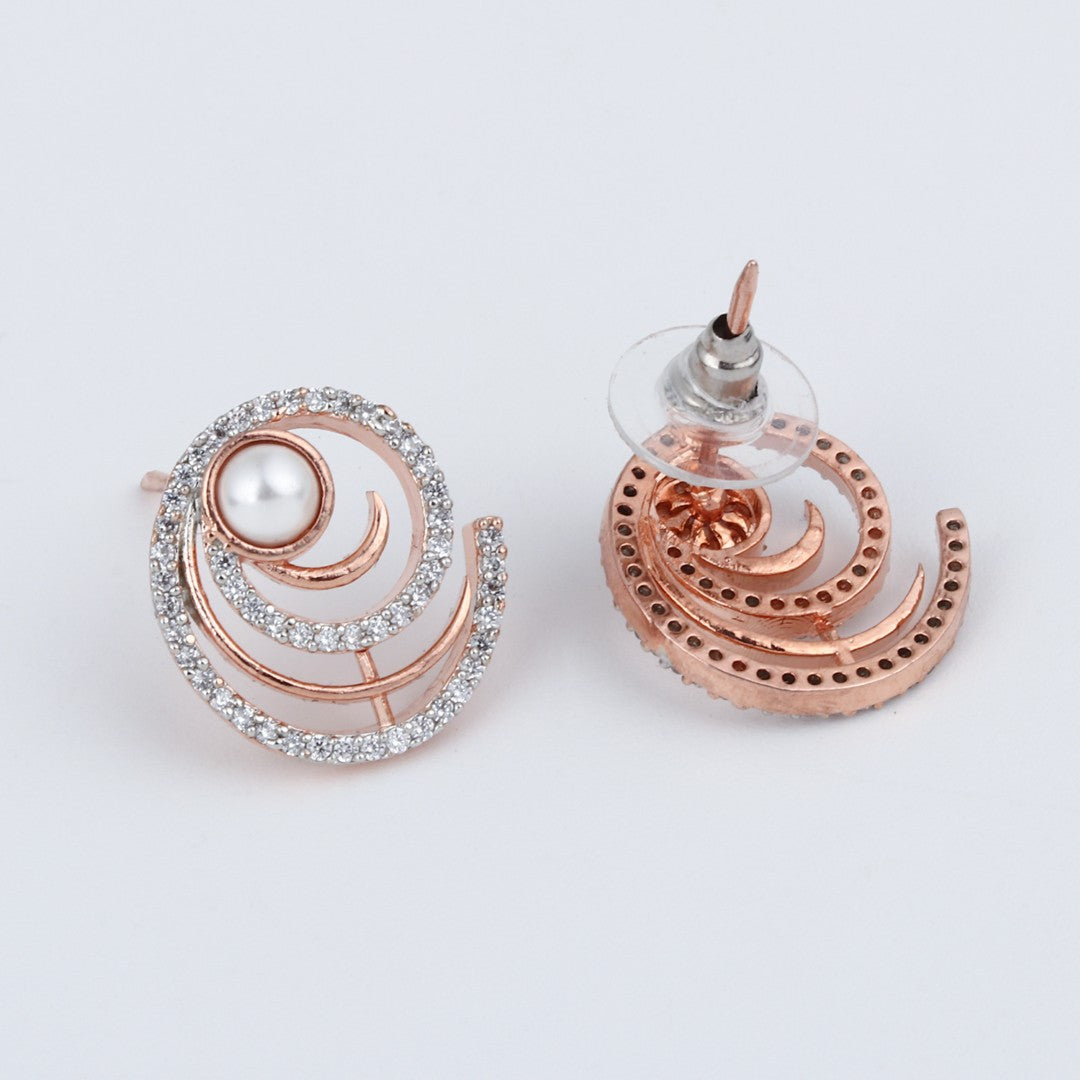 Rose Gold plated Circular Studs