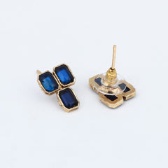 Gold Plated Delicate Necklace Set - Blue