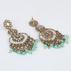 Gold plated & Meenakari Chandbali Mint