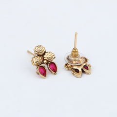 Gold Plated Multi coloured stone Necklace set