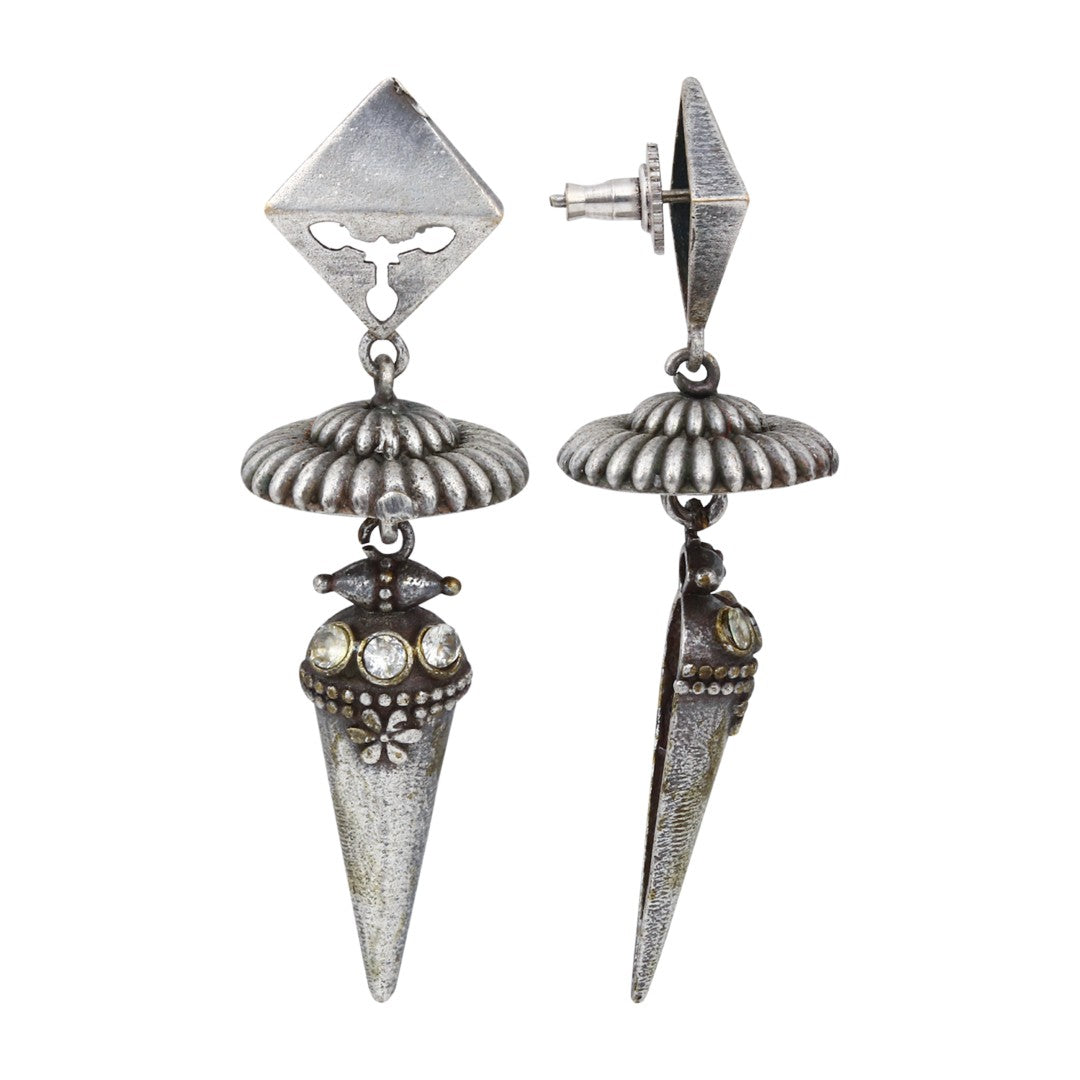 Vintage Tribal Cone Drop Earrings