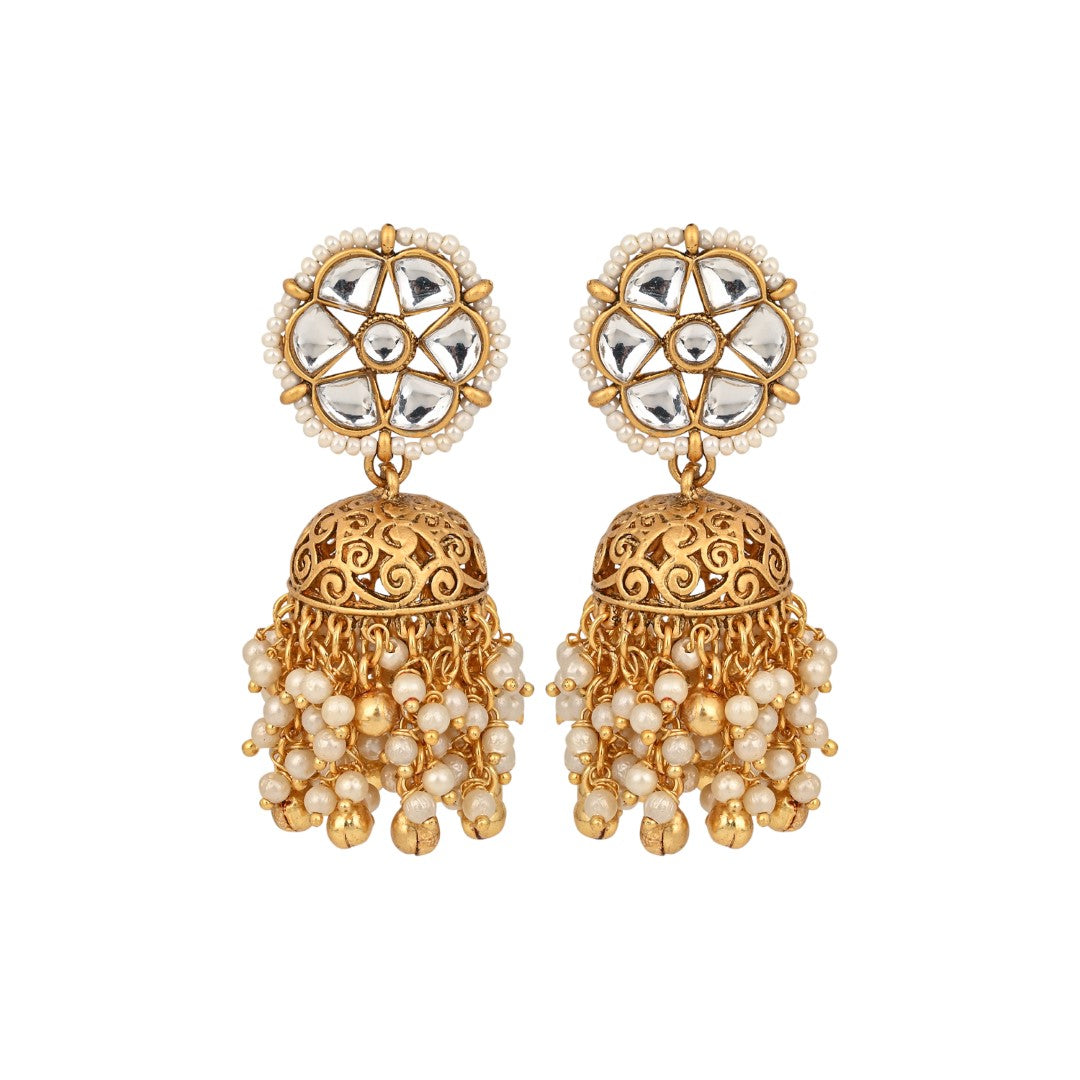 Kundan Choker Necklace Set with Stud Earrings
