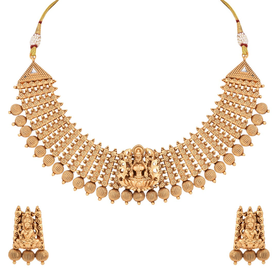Laxmi Temple Choker Necklace Set