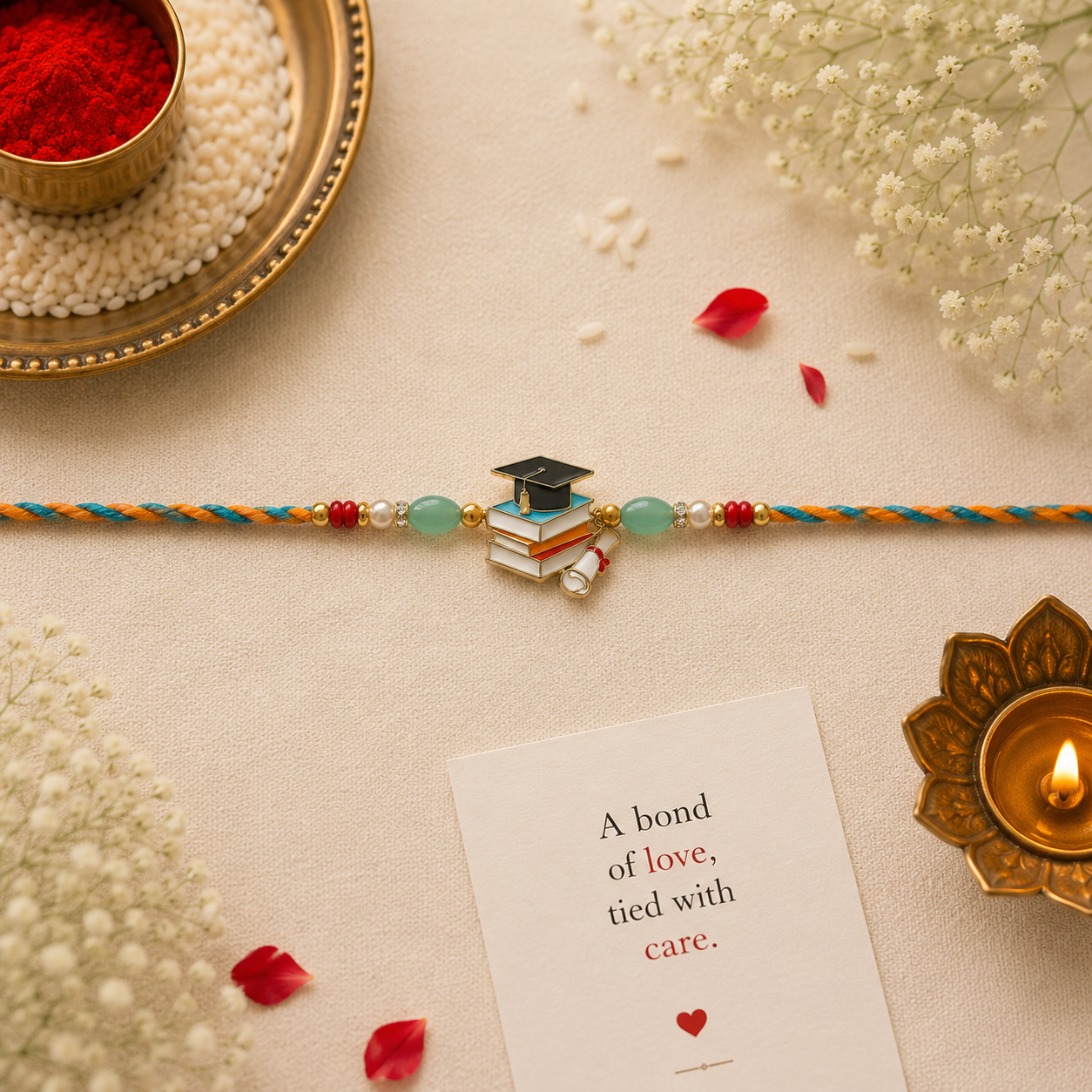Kids Helicopter & Graduation Theme Rakhi Combo