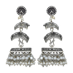 Three-Tier Square-Shaped Jhumka