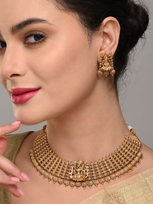 Laxmi Temple Choker Necklace Set