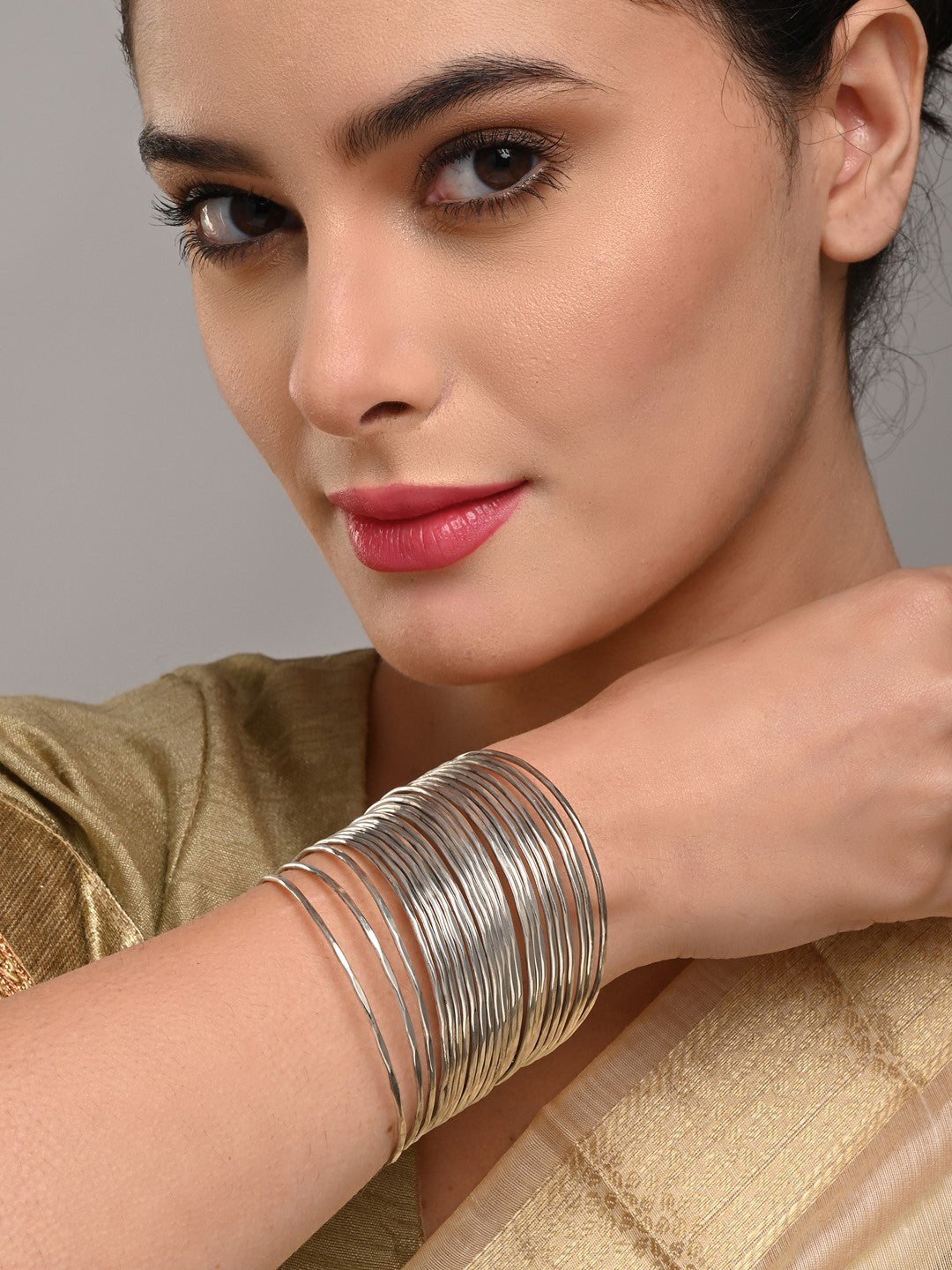 Adjustable Brass Bangle Cuff