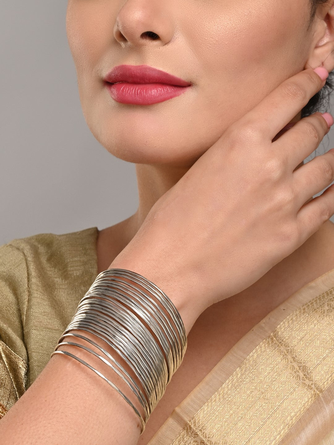 Adjustable Brass Bangle Cuff