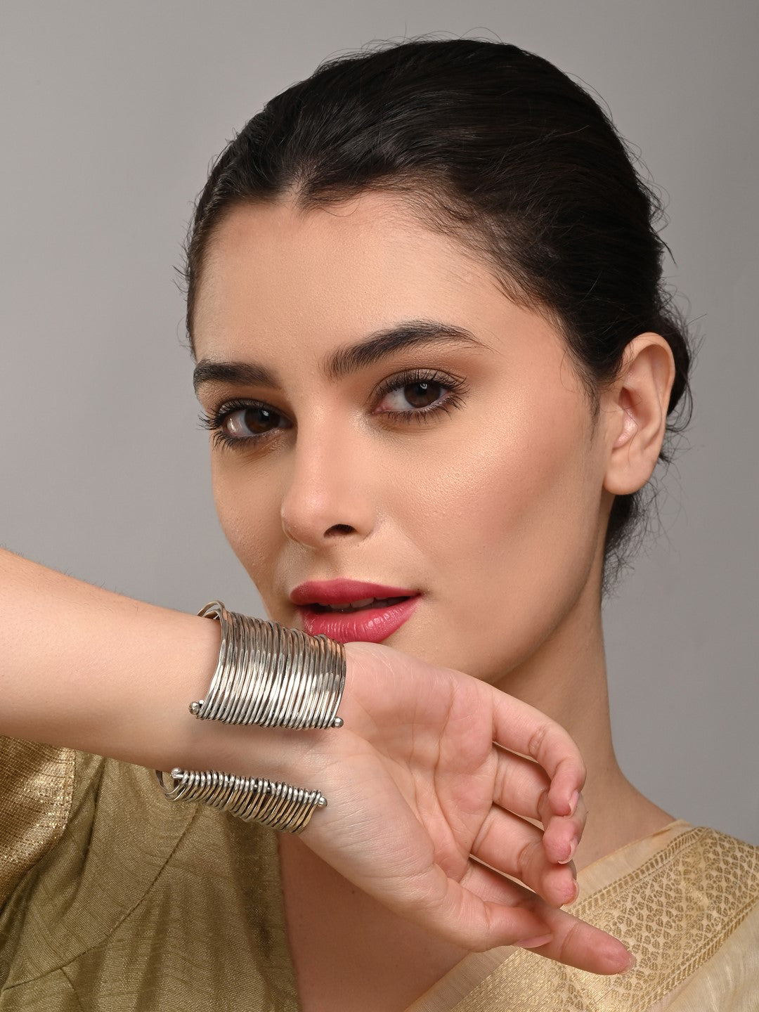 Adjustable Brass Bangle Cuff