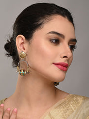 Elegant Dual-Tone Drop Earrings