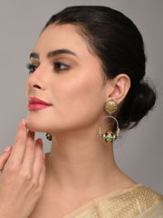 Elegant Dual-Tone Drop Earrings