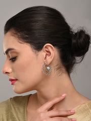 Silver-Plated Spiral Hoop Earrings