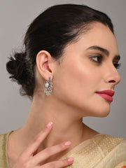 Silver-Plated Spiral Hoop Earrings
