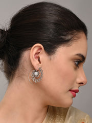 Silver-Plated Spiral Hoop Earrings