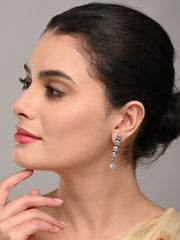 Elegant Long Stud Earrings with Teardrop Design
