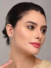 Elegant Long Stud Earrings with Teardrop Design