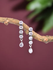 Elegant Long Stud Earrings with Teardrop Design