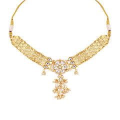 Kundan Choker Necklace Set with Jhumka Earrings