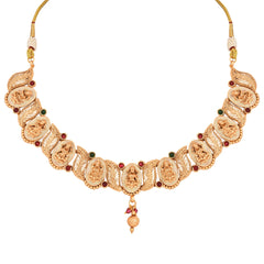 Temple Style Necklace Set with Mother of Pearl