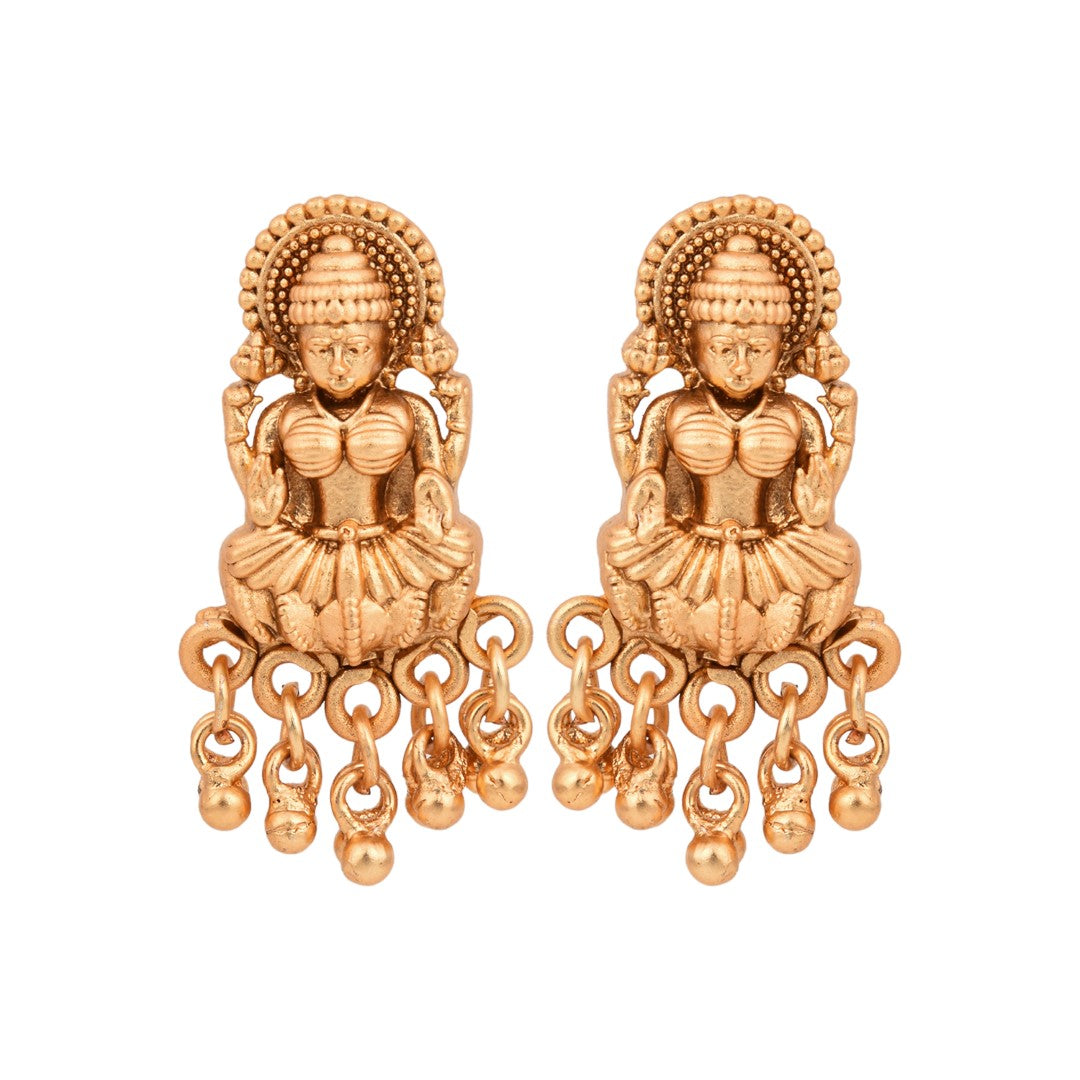 Traditional Temple Jewellery Set with Ghungroo Drops