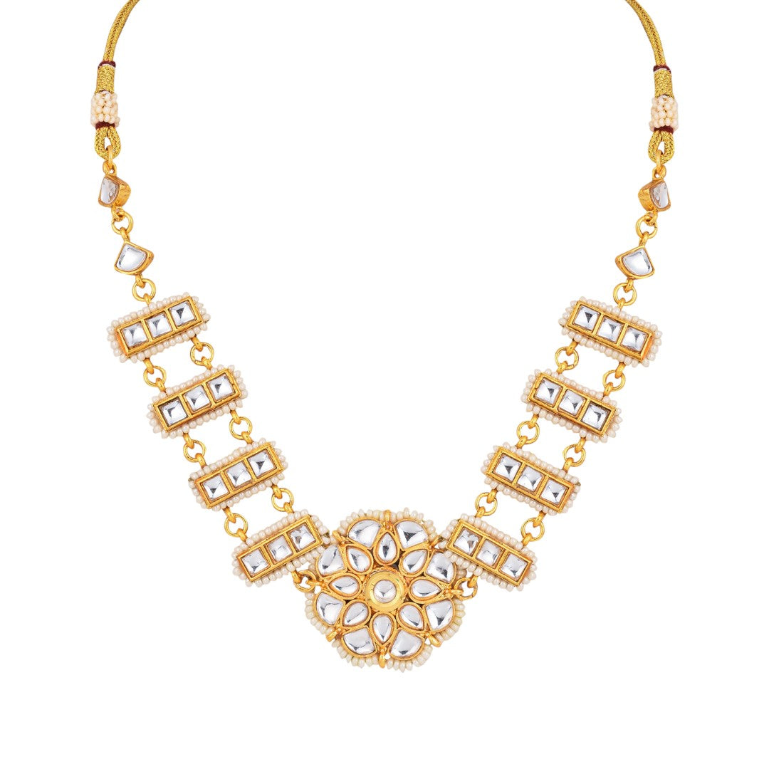 Kundan Choker Necklace Set with Stud Earrings