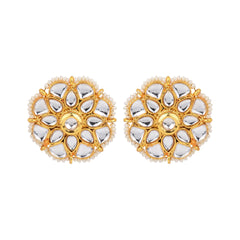 Gold plated kundan choket set with Stud earring