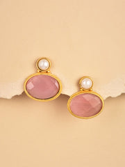 Monalisa Stone Studs Earring Pink