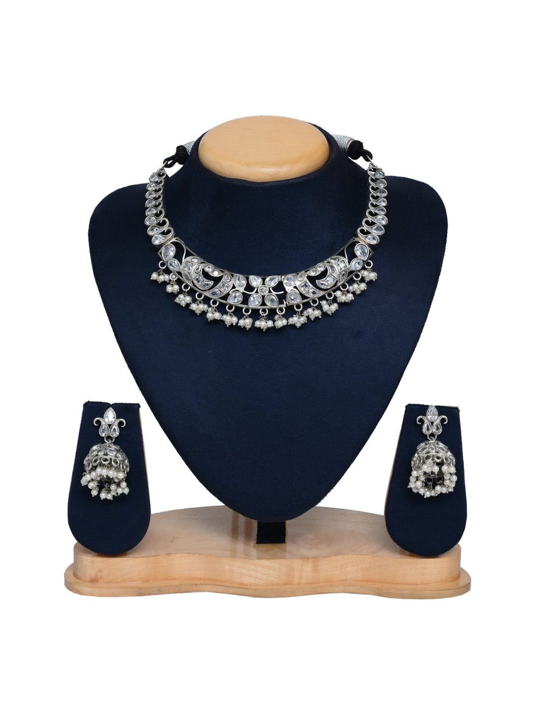 Silver Oxydised choker Set