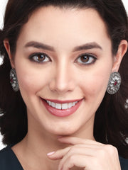 Silver Oxydised Stud Earring
