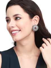 Silver Oxydised Stud Earring