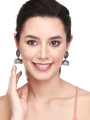 Silver Oxydised Jhumka