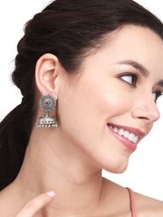 Silver Oxydised Jhumka