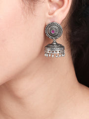 Silver Oxydised Jhumka