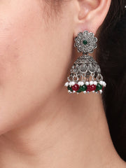 Silver Oxidised finish Jhumka