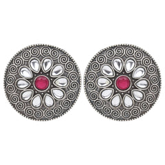 Silver Oxydised Stud Earring
