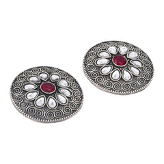 Silver Oxydised Stud Earring