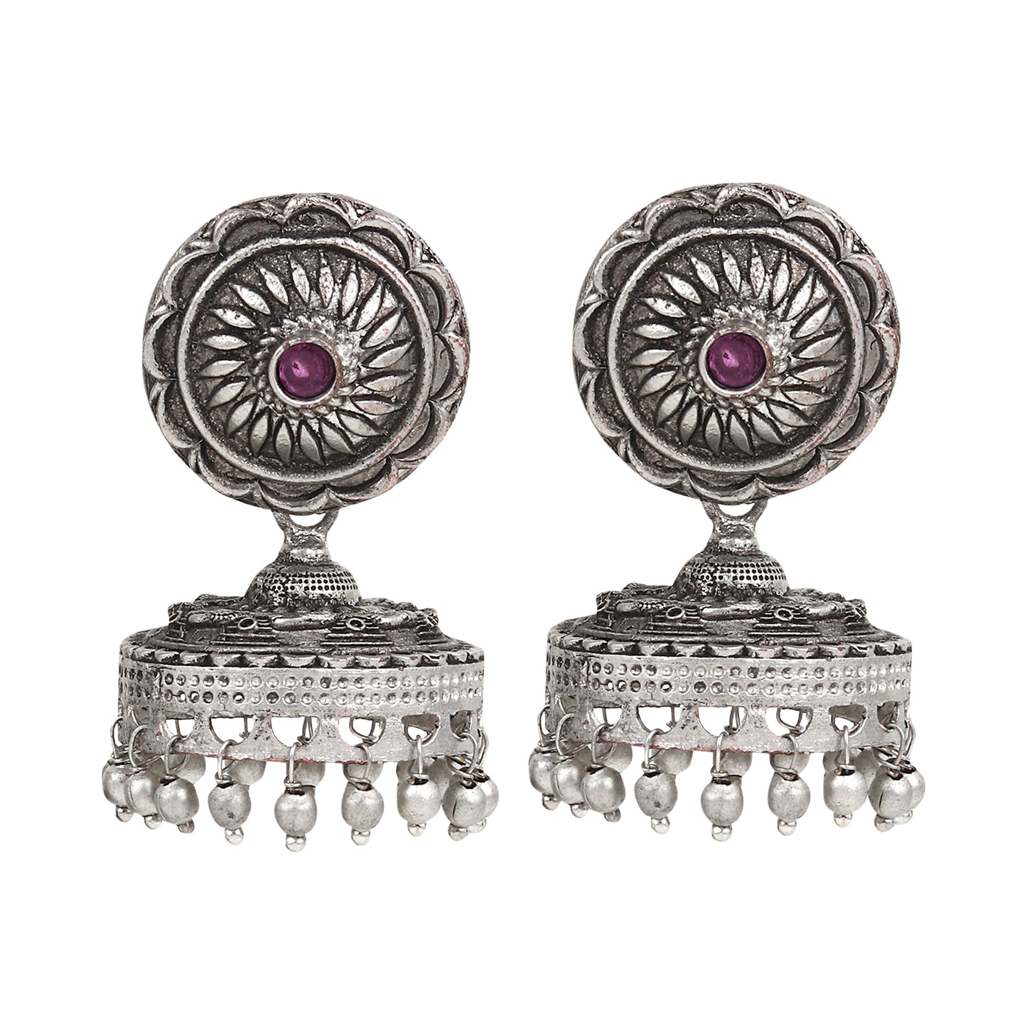 Silver Oxydised Jhumka