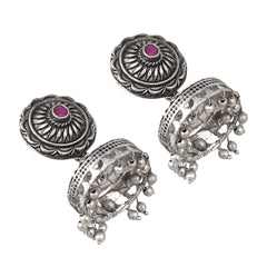 Silver Oxydised Jhumka